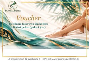 Voucher - Depilacja laserowa dla kobiet - Bikini pełne (pakiet 3+1)